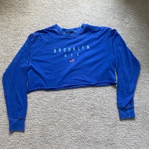 Cropped long sleeve shirt